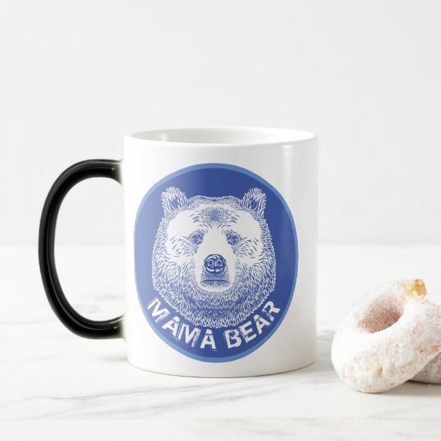 Mamma Bear, Hand plockade Illustration Magisk Mugg (Med munk)