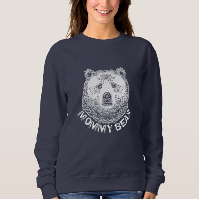 Mamma Bear, Hand plockade Illustration T Shirt (Framsida)