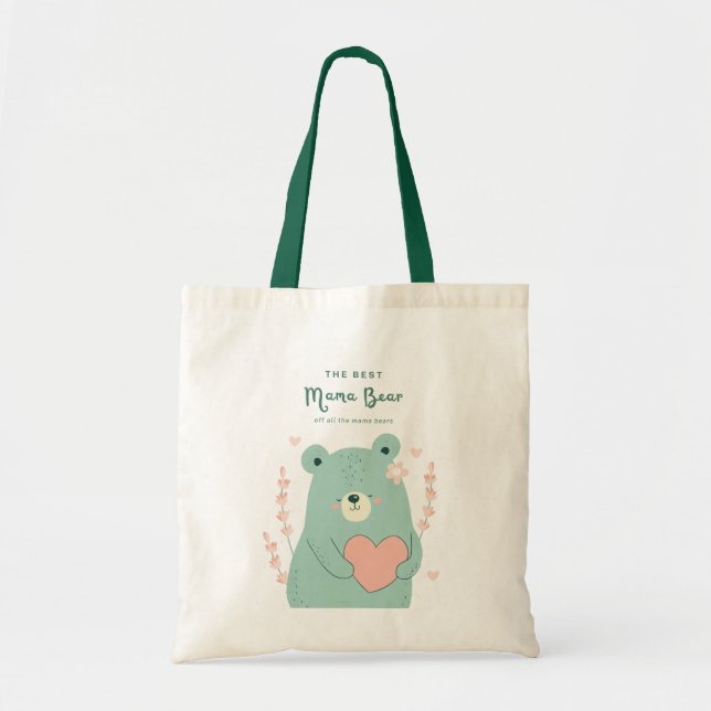 Mamma Bear Heart Toit Bag Tygkasse (Framsidan)