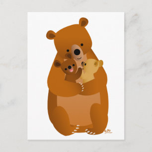 Mamma Bear (ingen bakgrund) Vykort