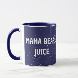 Mamma Bear Juice White dot Cute White Text Mugg