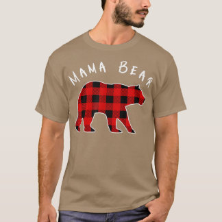 Mamma Bear jul jul Pajama Red Matching Pajama Fam T Shirt
