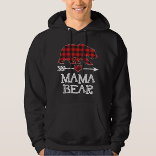 Mamma Bear jul jul Pajama Red Play Buffalo Famil Hoodie