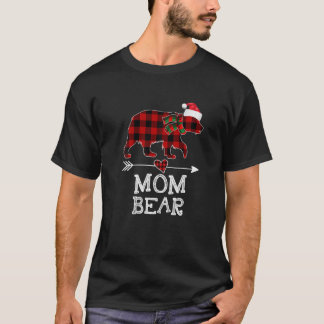 Mamma Bear jul jul Pajama Red Play Buffalo Family T Shirt