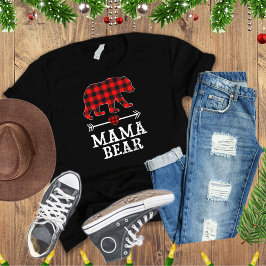 Mamma Bear jul jul Pajama Red Play Buffalo T Shirt