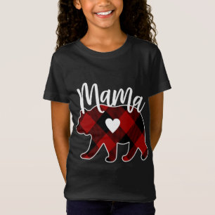 Mamma Bear-julen Buffalo Play-Dekorationen T Shirt