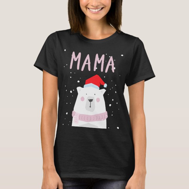 Mamma Bear jultomtsfamiljen matchande T Shirt (Framsida)