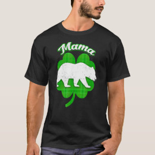Mamma Bear Klöver Irish Lucky Funny Matching St Pa T Shirt