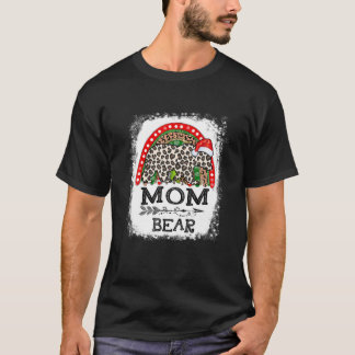 Mamma Bear Leopard jul Rainbow Pajama Matching T Shirt