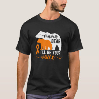 Mamma Bear Leukemia Mamma of a Leukemia Warrior Ma T Shirt