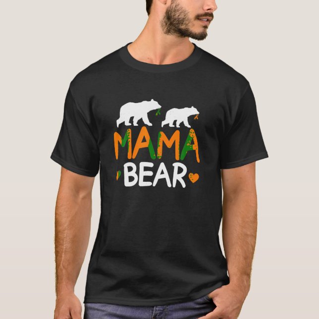 Mamma Bear Leukemia Mamma of a Leukemia Warrior Ma T Shirt (Framsida)