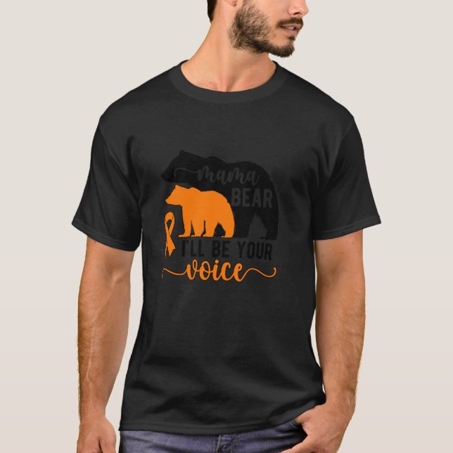 Mamma Bear Leukemia Mamma of a Leukemia Warrior Ma T Shirt (Framsida)