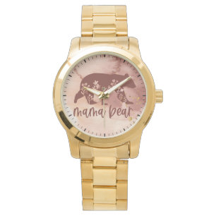 Mamma Bear med Flowers Mors dag Armbandsur