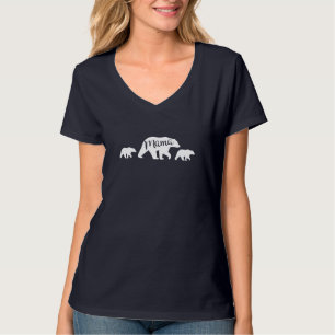 Mamma Bear med två Unge-Mors dag Mamma T Shirt