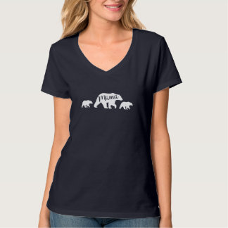 Mamma Bear med två Unge-Mors dag Mamma T Shirt
