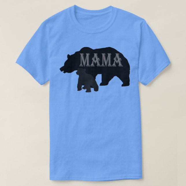 Mamma Bear med Unge T Shirt (Design framsida)