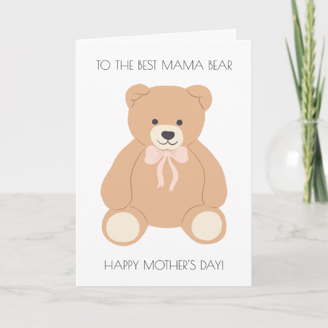Mamma Bear Mors dag-kort Kort (Framsida)