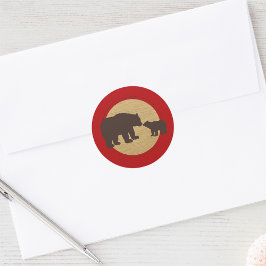 Mamma Bear Northwood Plade Stickers Runt Klistermärke