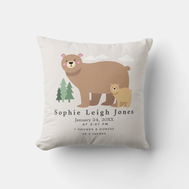 Mamma Bear Nursery Baby Kudde (Framsida)