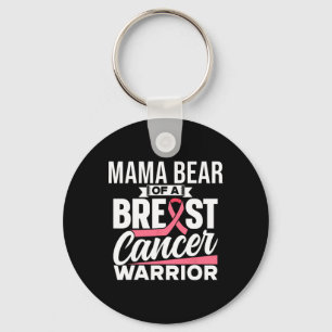 Mamma Bear of a Breast Cancer Warrior Support Brea Nyckelring