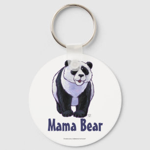 Mamma Bear Panda Bear Nyckelring