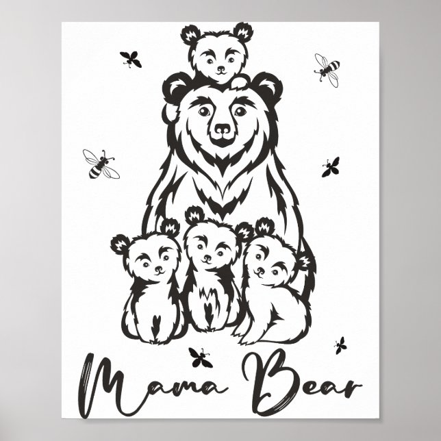 Mamma Bear Png JPG PDF-filer, Mamma Bear Bear Baby Poster (Framsidan)