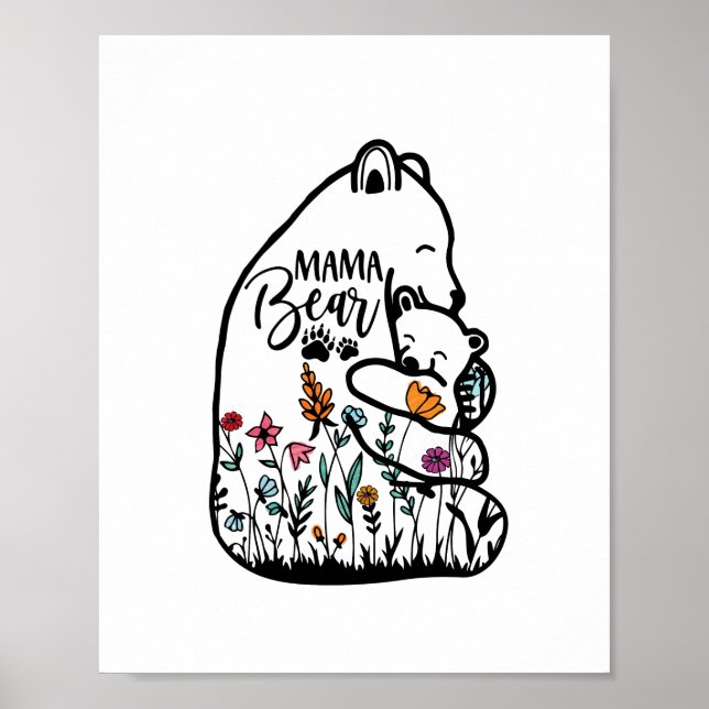 Mamma Bear Png JPG PDF-filer, Mamma Bear Bear Baby Poster (Framsidan)