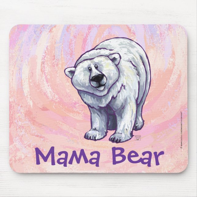 Mamma Bear Polar Bear Mousepad Musmatta (Framsidan)