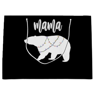 Mamma Bear Polar Bear String of Ljus jul