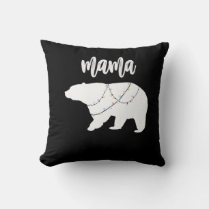 Mamma Bear Polar Bear String of Ljus jul Kudde