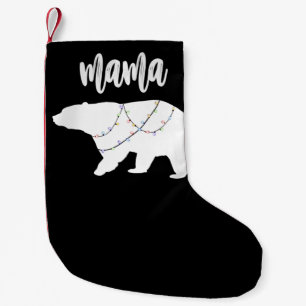 Mamma Bear Polar Bear String of Ljus jul Liten Julstrumpa