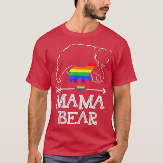 Mamma Bear Proud Mamma Rainbow Flagga LGBT Pride T Shirt