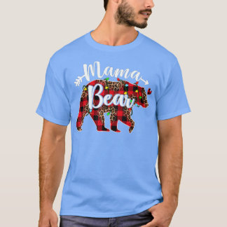 Mamma Bear Red Buffalo Play jul Pajama Match T Shirt