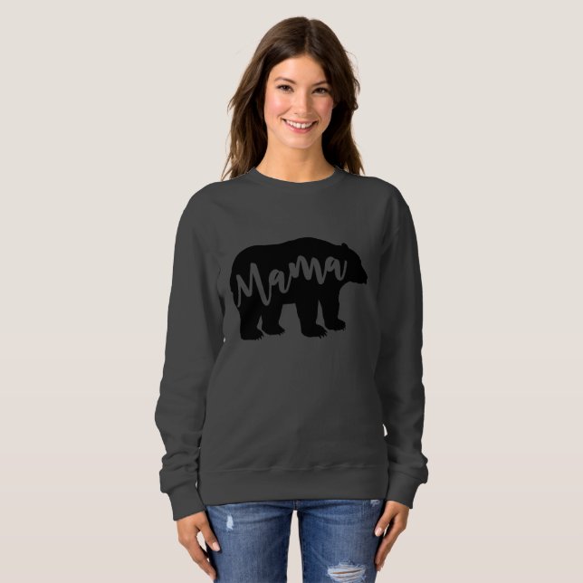 Mamma Bear Sweatshirt Tee Shirt (Hel framsida)