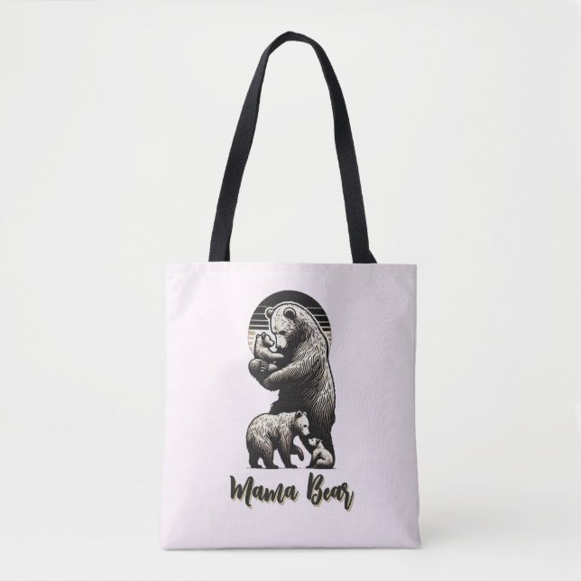 Mamma Bear Tote Bag Tygkasse (Framsida)
