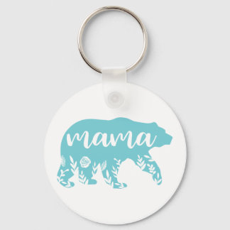 Mamma Bear Turcos Flowers Nyckelring