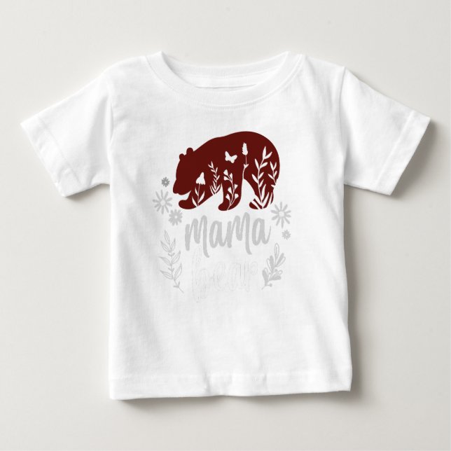 Mamma Bear white infant jersey T-shirt (Framsida)