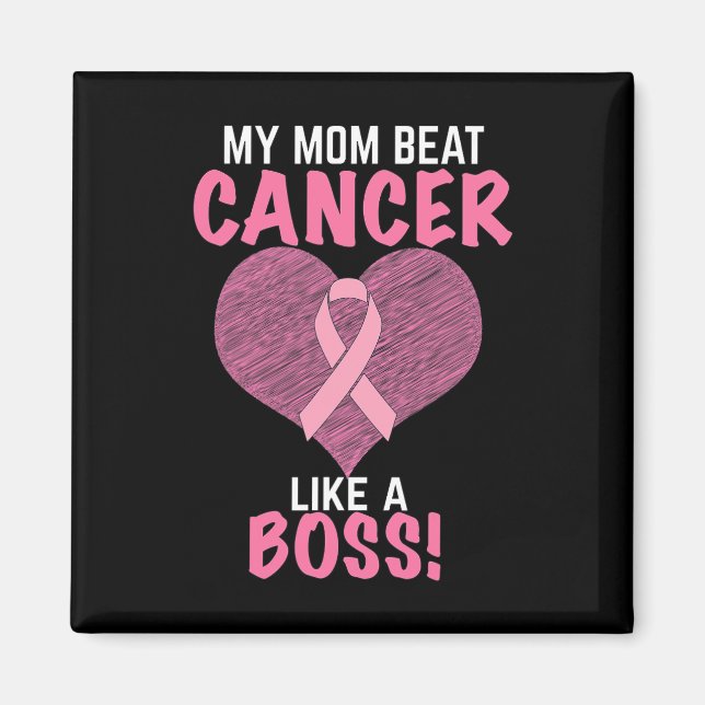 Mamma Beat Breast Cancer - Survivor Awareness Magnet (Framsidan)