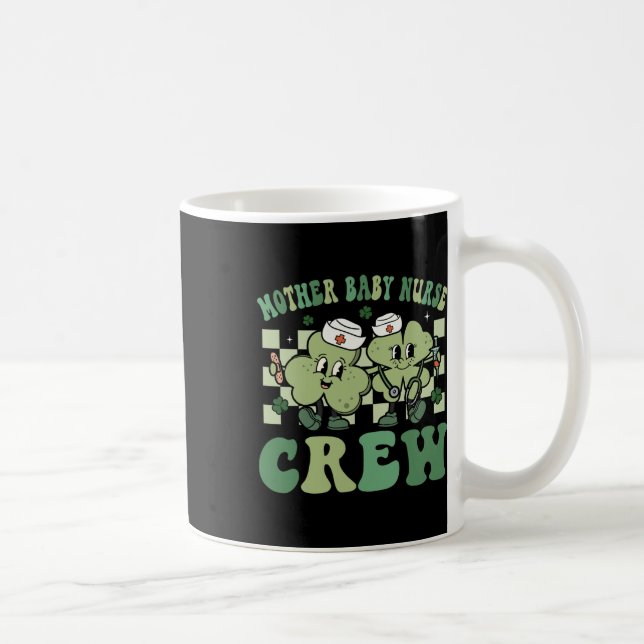 Mamma Bebis Sjuksköterska Skruva Bus St Patricks D Kaffemugg (Höger)