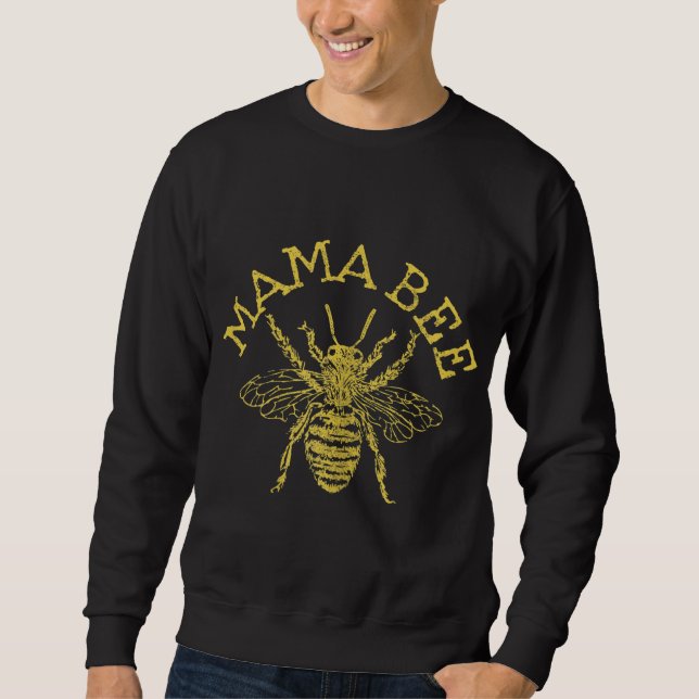 Mamma Bee Cute Funny Bibibibibiffer Mors dag Bee L Lång Ärmad Tröja (Framsida)