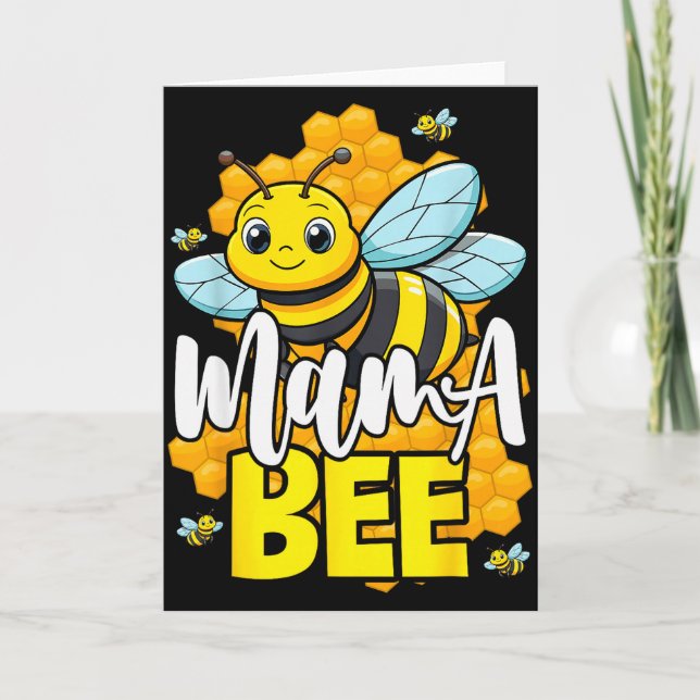 Mamma Bee Familj Bee Första Bee Dag Outfits  Kort (Framsida)