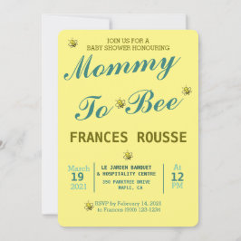 MAMMA BEE SÖT BABYFJÄRILS INVITATION INBJUDNINGAR