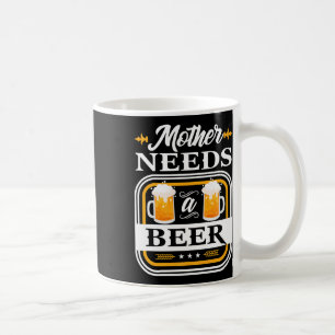 Mamma Behöver En Ölbryllop Och Brudgum Dricker Öl Kaffemugg