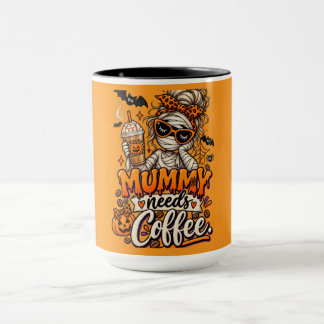 "Mamma behöver kaffe." Mugg