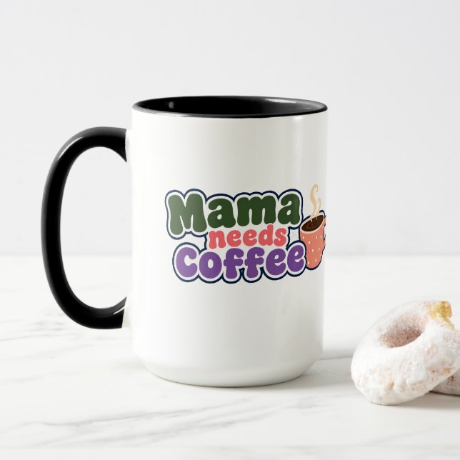 Mamma Behöver Kaffe Rolig Mamma Mugg (Med munk)