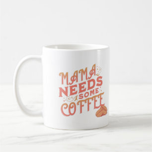Mamma Behöver Kaffe Rosa Mors Dag Typografi Mugg