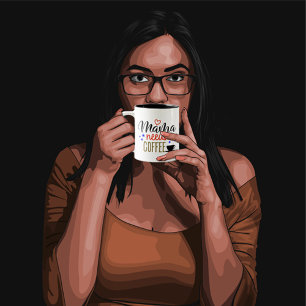 Mamma behöver kaffeanpassning Två-Tonad mugg