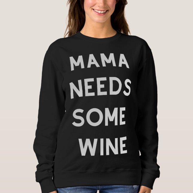 Mamma behöver lite Vin Passande Scoop T Shirt (Framsida)