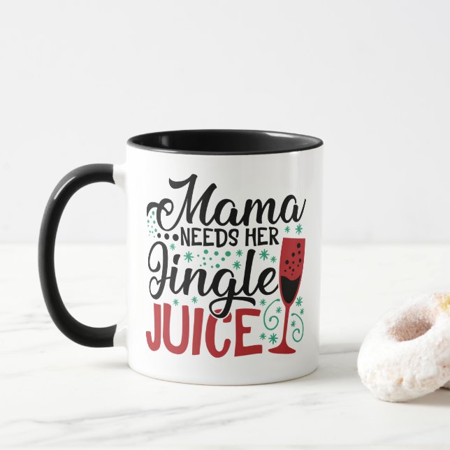 Mamma behöver sin jingle Juice | JULAFTON som dric Mugg (Med munk)