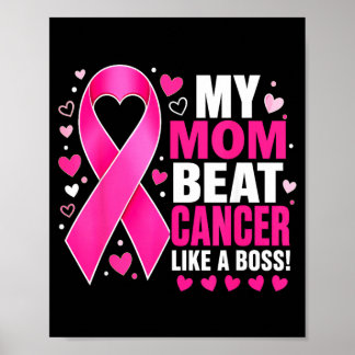 Mamma besegrade bröstcancer som en chefskämpe poster